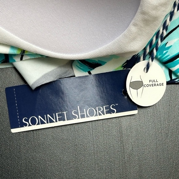 Sonnet Shores Skirted One Piece Bathing Suit 6 Leaf Print Full Coverage … - Picture 8 of 13